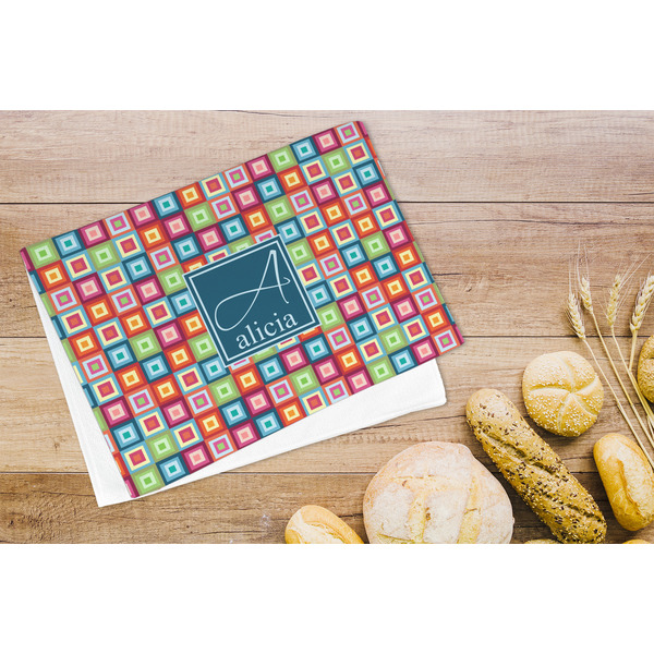 Retro Squares Microfiber Kitchen Towel - LIFESTYLE