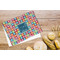 Retro Squares Microfiber Kitchen Towel - LIFESTYLE