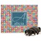 Retro Squares Dog Blanket - Large (Personalized)