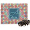 Retro Squares Microfleece Dog Blanket - Regular