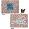 Retro Squares Microfleece Dog Blanket - Regular - Front & Back