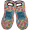 Retro Squares Neoprene Oven Mitts - Set of 2 w/ Name and Initial