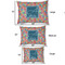 Retro Squares Outdoor Dog Beds - SIZE CHART