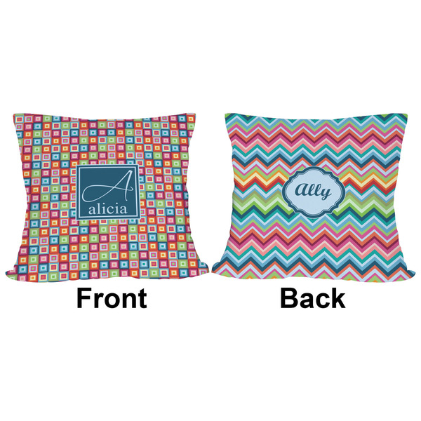 Retro Squares Outdoor Pillow - 16x16
