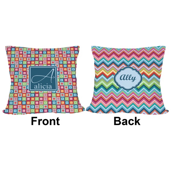 Retro Squares Outdoor Pillow - 18x18