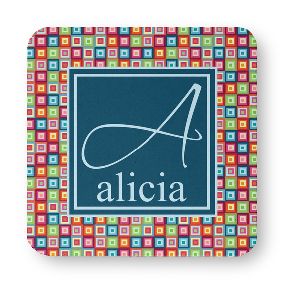 Retro Squares Paper Coasters - Approval