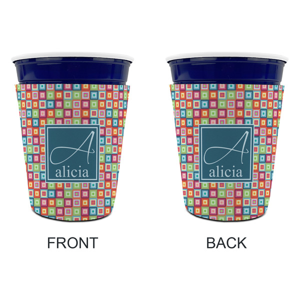 Retro Squares Party Cup Sleeves - without bottom - Approval