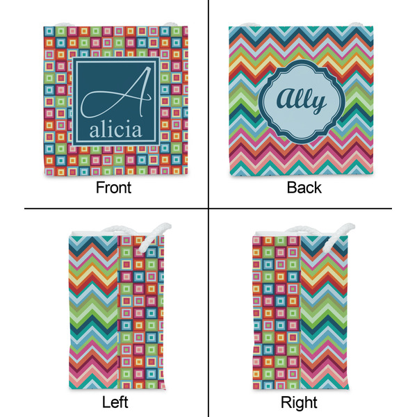 Retro Squares Party Favor Gift Bag - Matte - Approval
