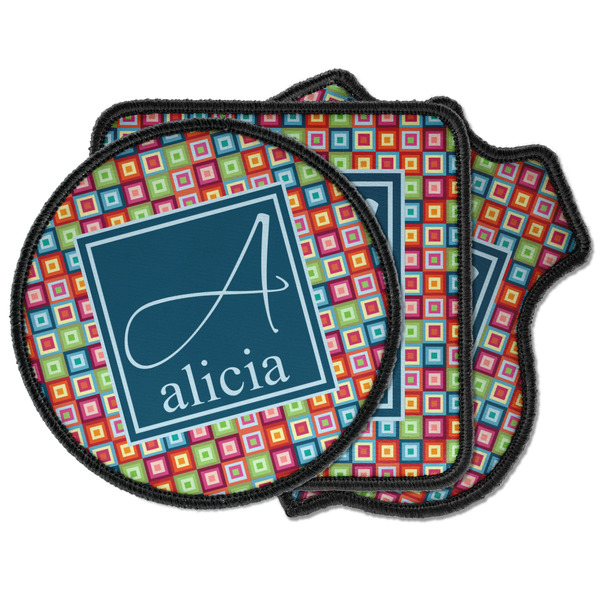 Custom Retro Squares Iron on Patches (Personalized)