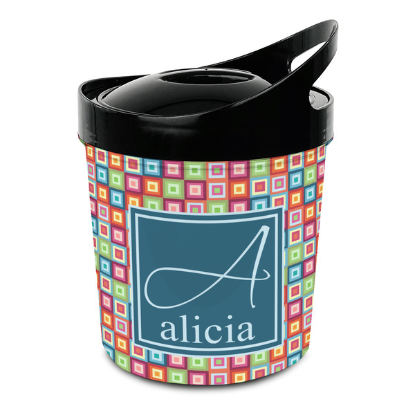 Custom Retro Squares Plastic Ice Bucket (Personalized)