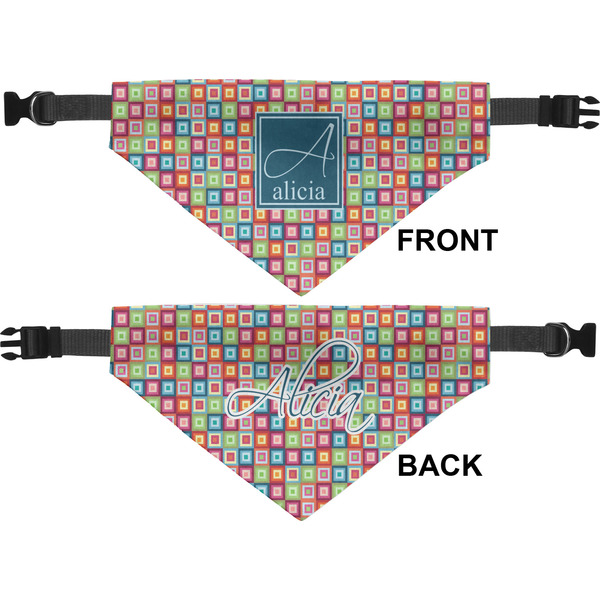Retro Squares Pet Bandana Approval