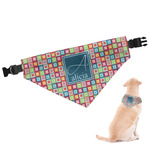 Retro Squares Dog Bandana - Small (Personalized)