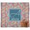 Retro Squares Outdoor Picnic Blanket (Personalized)