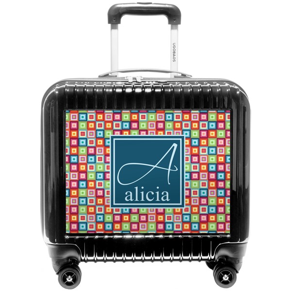 Custom Retro Squares Pilot / Flight Suitcase (Personalized)