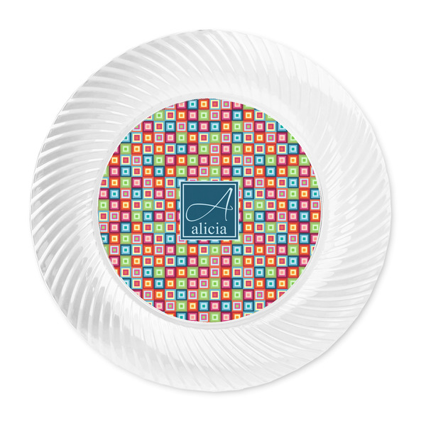 Retro Squares Plastic Party Dinner Plates - Approval