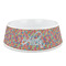 Retro Squares Plastic Dog Bowl - Medium (Personalized)