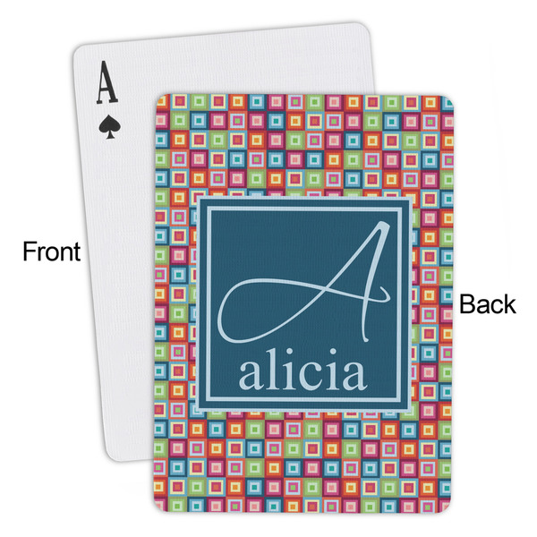 Retro Squares Playing Cards - Approval