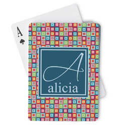 Retro Squares Playing Cards (Personalized)