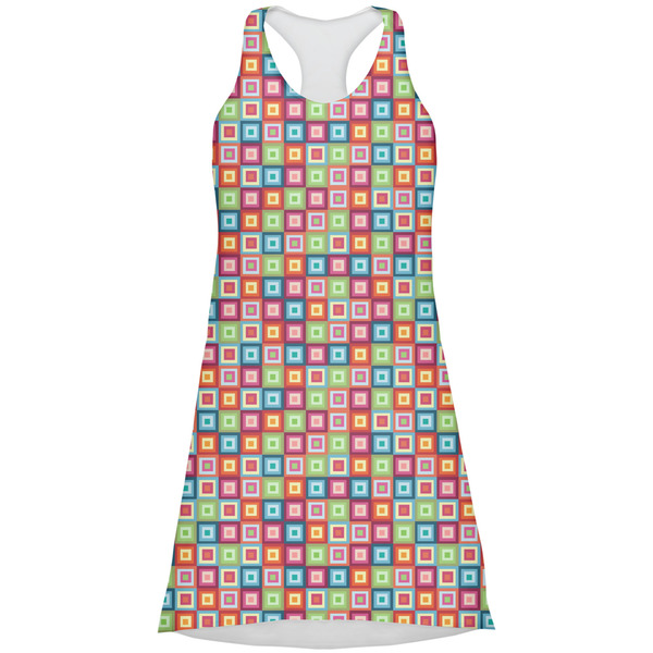 Custom Retro Squares Racerback Dress
