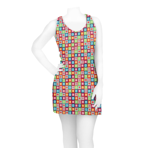 Retro Squares Racerback Dress - On Model - Front