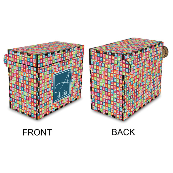 Retro Squares Recipe Box - Full Color - Approval