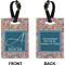 Retro Squares Rectangle Luggage Tag (Front + Back)