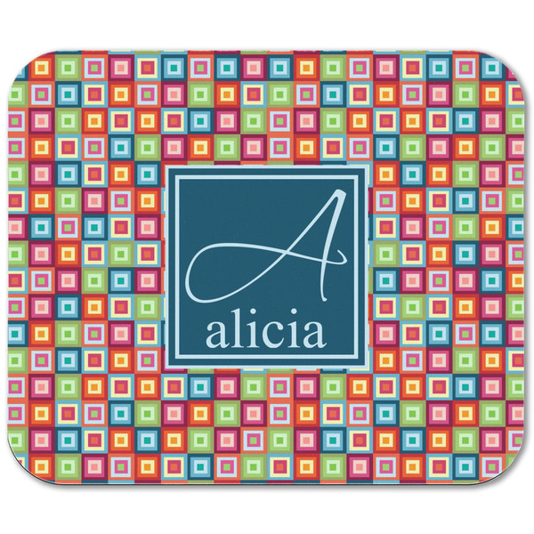 Retro Squares Rectangular Mouse Pad - APPROVAL