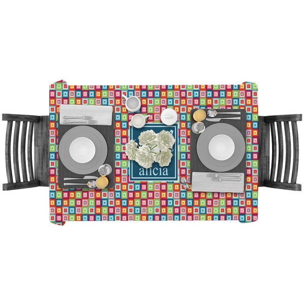 Retro Squares Rectangular Tablecloths - LIFESTYLE