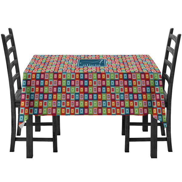 Custom Retro Squares Tablecloth (Personalized)