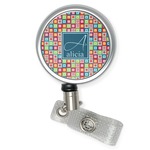 Retro Squares Retractable Badge Reel (Personalized)