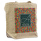 Retro Squares Reusable Cotton Grocery Bag - Front View