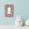 Retro Squares Rocker Light Switch Covers - Single - IN CONTEXT