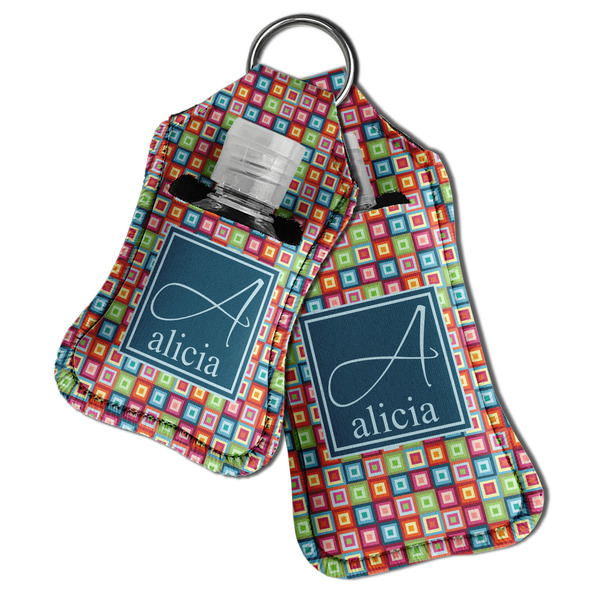 Retro Squares Sanitizer Holder Keychain - Both in Case (PARENT)
