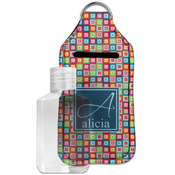 Retro Squares Hand Sanitizer & Keychain Holder - Large (Personalized)