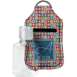 Retro Squares Hand Sanitizer & Keychain Holder - Small (Personalized)