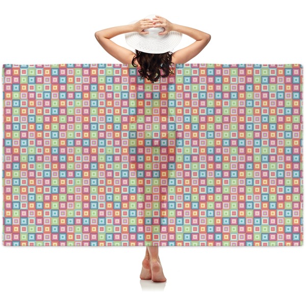 Custom Retro Squares Sheer Sarong