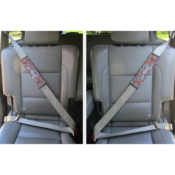 Retro Squares Seat Belt Covers (Set of 2 - In the Car)