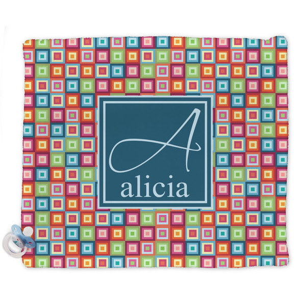 Custom Retro Squares Security Blankets - Double Sided (Personalized)
