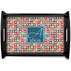 Retro Squares Wooden Tray (Personalized)