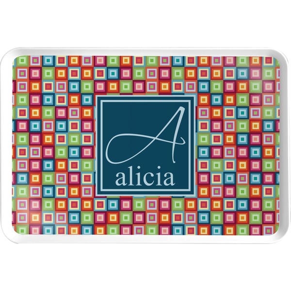 Custom Retro Squares Serving Tray (Personalized)