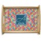 Retro Squares Natural Wooden Tray - Large (Personalized)