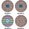 Retro Squares Set of Lunch / Dinner Plates (Approval)