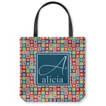 Retro Squares Canvas Tote Bag - Small - 13"x13" (Personalized)