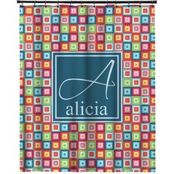 Retro Squares Extra Long Shower Curtain - 70"x84" (Personalized)