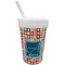 Retro Squares Sippy Cup with Straw (Personalized)