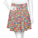Retro Squares Skater Skirt - Large