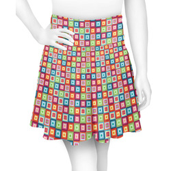 Retro Squares Skater Skirt - Large (Personalized)