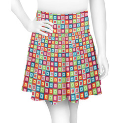 Retro Squares Skater Skirt - 2X Large