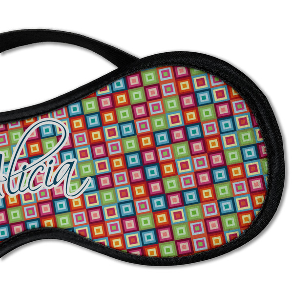 Retro Squares Sleeping Eye Mask - DETAIL Large