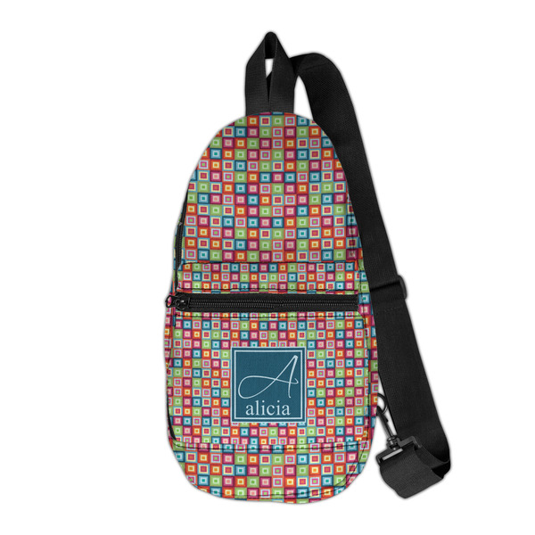 Custom Retro Squares Sling Bag (Personalized)
